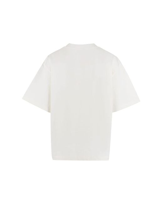 Jil Sander White Logo Cotton T-shirt