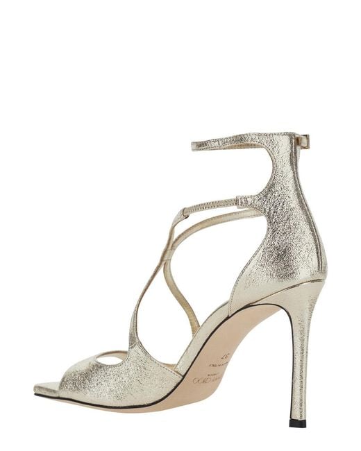 Jimmy Choo Metallic Heels Azia Textile