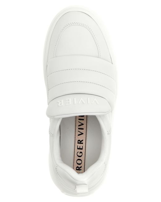 Roger Vivier White Viv Up Sneakers