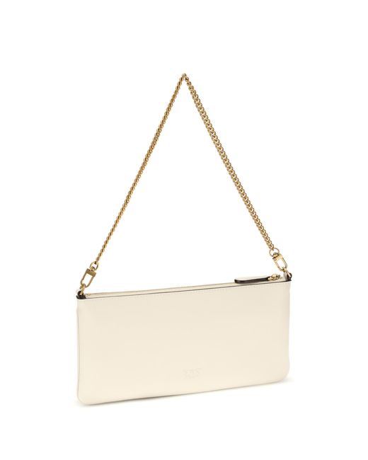 Pinko Natural Shoulder Bag Silk-Antique Silk/Antique Calf Leather