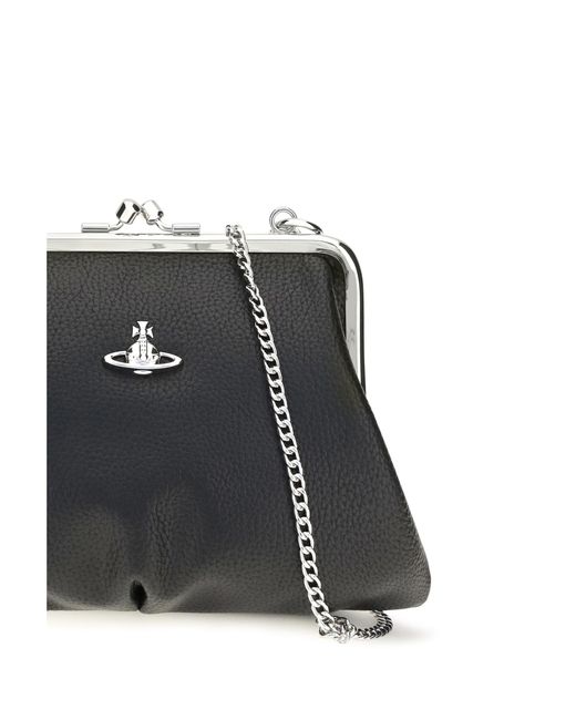 Vivienne Westwood Black Granny Frame Handbag Polyurethane Wallets & Purses