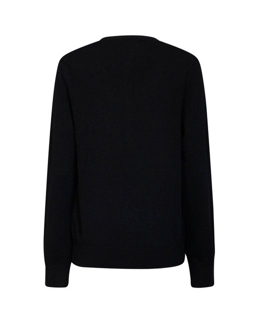 Comme des Garçons Black Cardigan Double Heart Emblem Wool