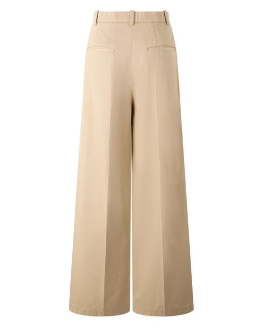 A.P.C. Natural Cotton Trousers Organic Wide-Leg