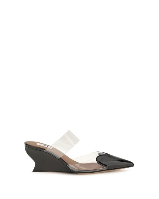 Alaïa White Mules Le Coeur Patent Leather Calf Pumps