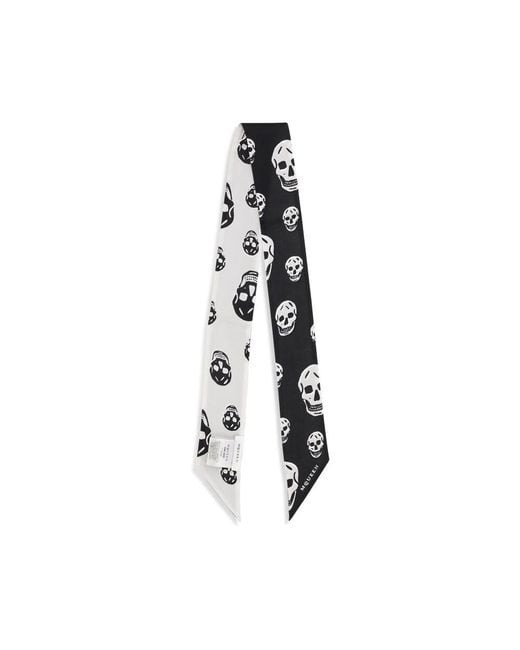 McQueen Black Silk Scarf