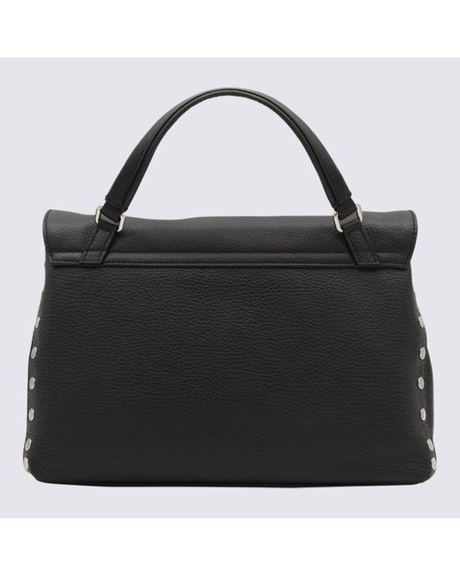 Zanellato Black Leather Postina S Top Handle Bag