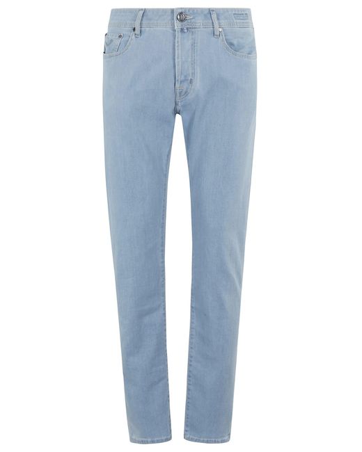 Jacob Cohen Blue Bard Slim Fit Stone-Washed Denim Jeans for men