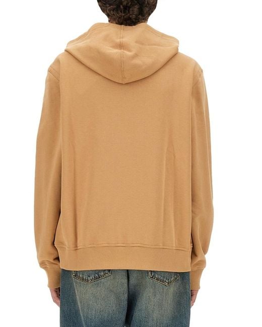Etro Natural Sweatshirt With Pegasus Embroidery Cotton Sweatshirts for men