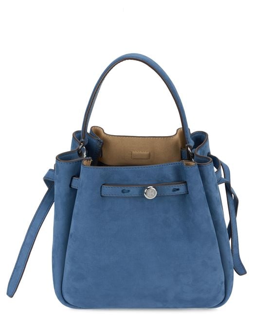 Tory Burch Blue Bucket Bag Nappa Leather