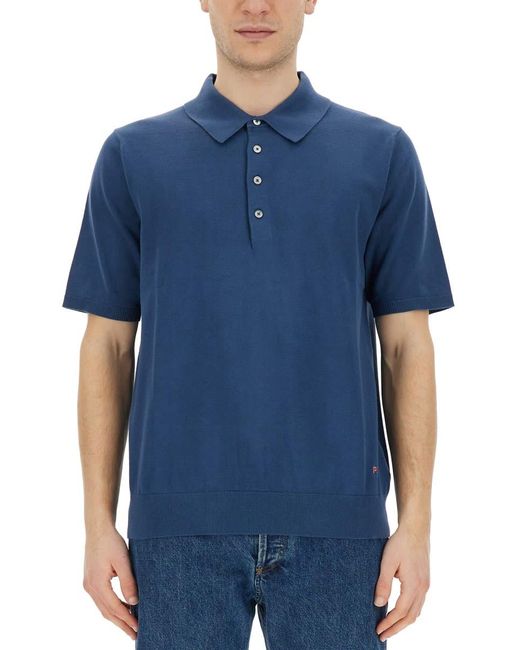 PS by Paul Smith Blue Regular Fit Polo Shirt for men