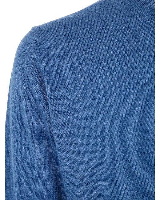 FILIPPO DE LAURENTIIS Blue Long Sleeves Round Neck for men