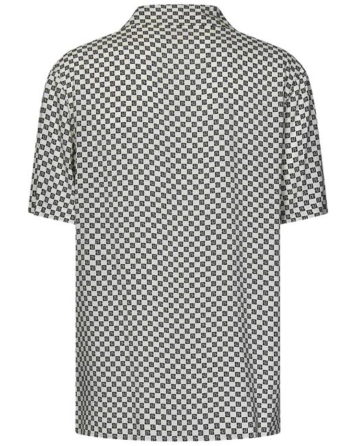 Balmain Mini Monogram Bowling Shirt in Black for Men | Lyst