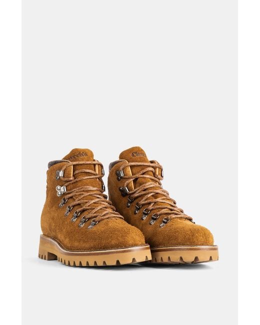Church's Brown Bottine À Lacets En Veau Velours Doux Marron Boot for men