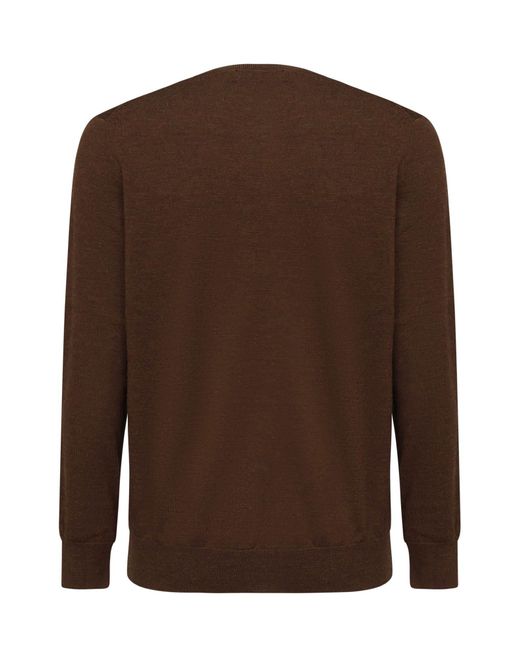Polo Ralph Lauren Brown Wool Sweater With Logo<Br for men