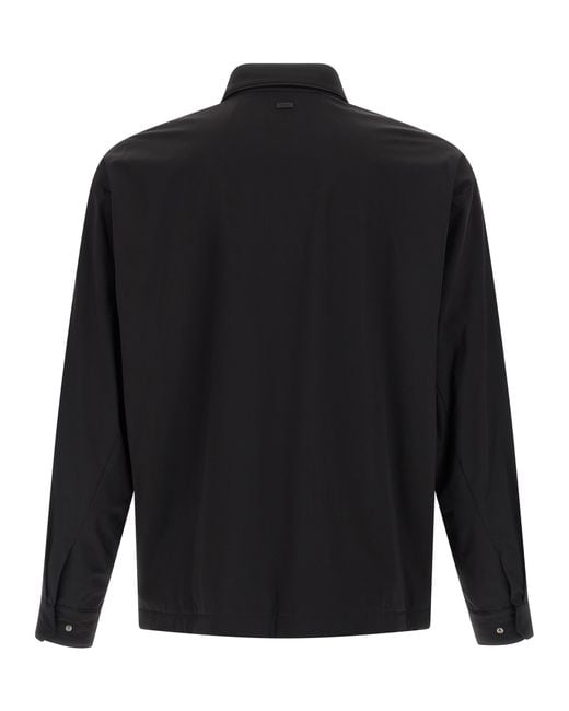 Herno Black Functional Overshirt for men