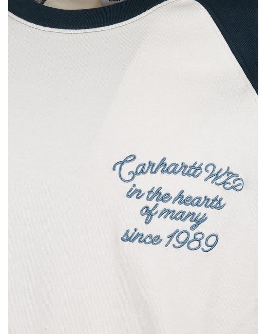 Carhartt Blue Cotton T-Shirt With Wip Logo for men