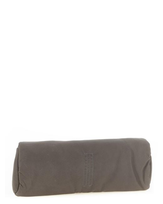 Rick Owens Gray Calfskin Clutch Bag