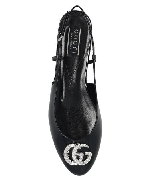 Gucci Black Ballerina With Double G