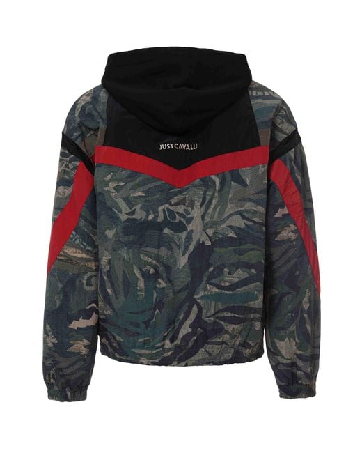 Roberto Cavalli Black Just Cavalli Down Jacket for men