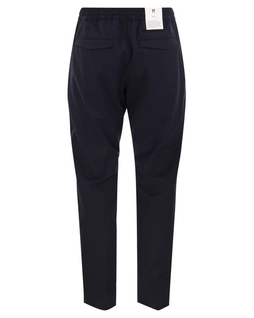 PT Torino Blue Omega Cotton Trousers for men