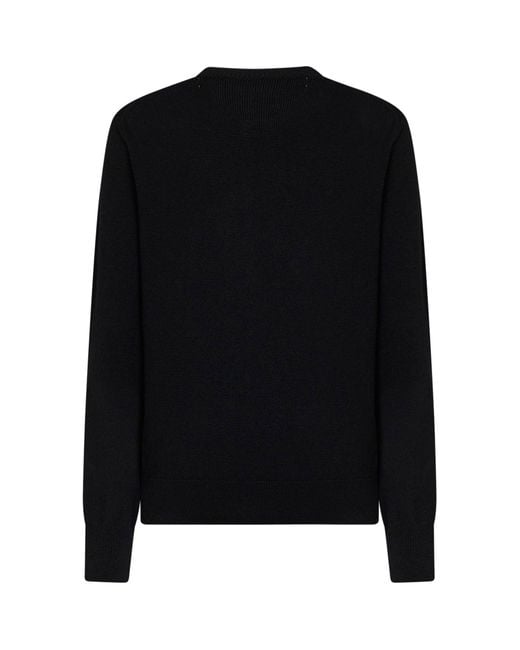 Comme des Garçons Black Cardigan Wool With Heart Emblem