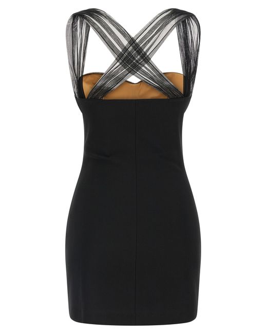 Nensi Dojaka Black Viscose Short Dress