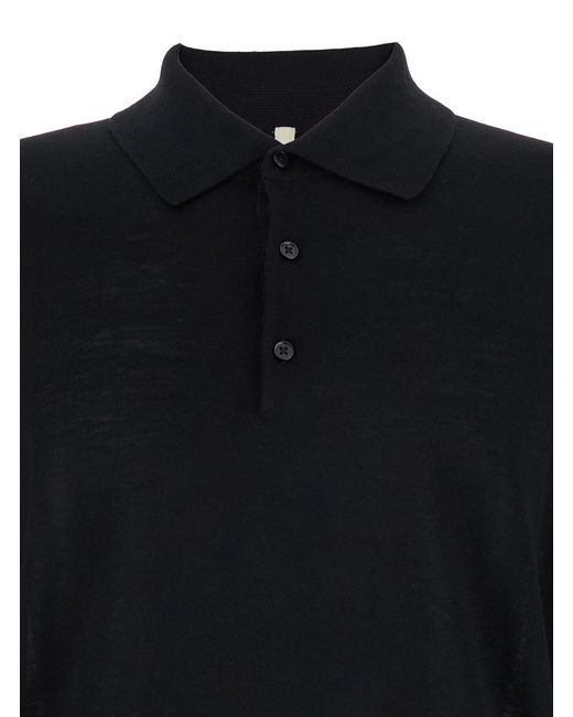 sunflower Blue Polo Shirt With Classic Collar And Ribbed Trims for men