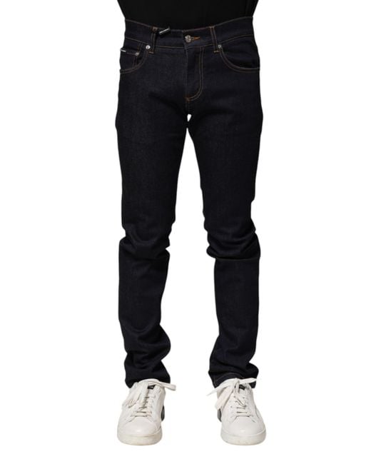 Dolce & Gabbana Black Slim Fit Denim Jeans for men