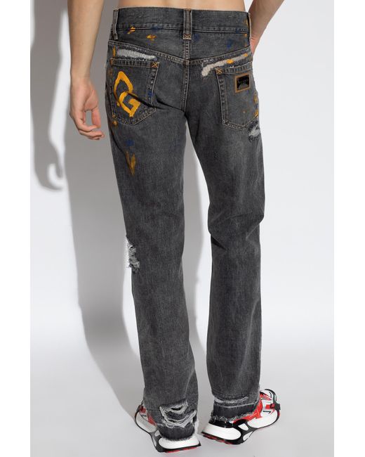Dolce & Gabbana Gray Dolce & Gabbana Re-Edition F/W 2023 Collection Jeans for men