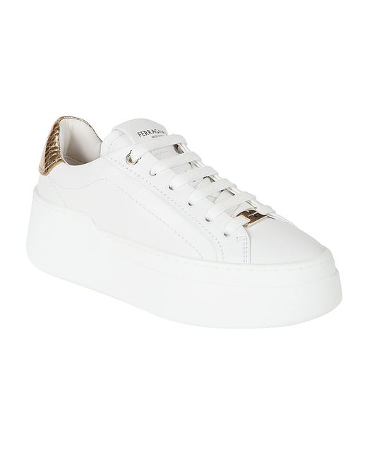Ferragamo White Dahlia 1 Sneakers