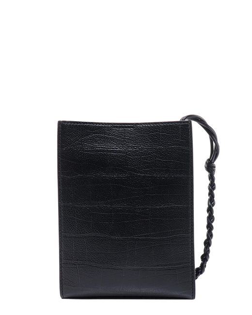 Jil Sander Black Leather Unlined Shoulder Bags