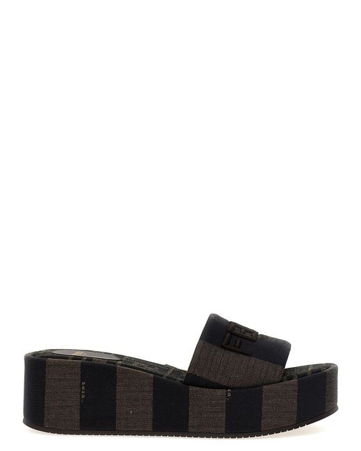 Fendi Black Sunshine Sandals