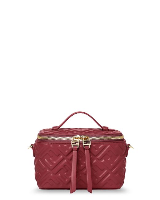 Fendi Purple Vanity Leather Crossbody Bag With Ff Motif