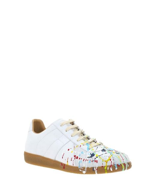 Maison Margiela White Leather Sneakers for men