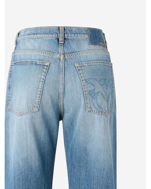 Pinko Blue Cotton Jeans Trousers