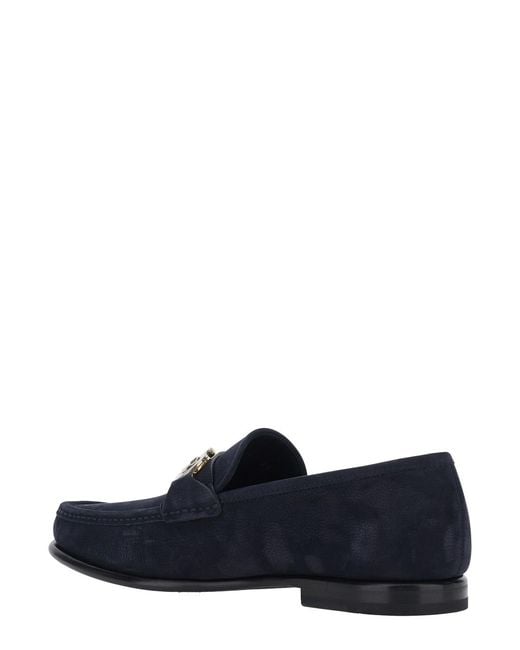 Ferragamo Blue Loafers Avril Calf Leather for men