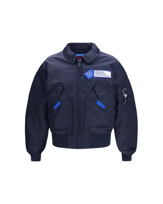 GR10K Blue Bomber Jacket X Alpha Industries Nylon for men