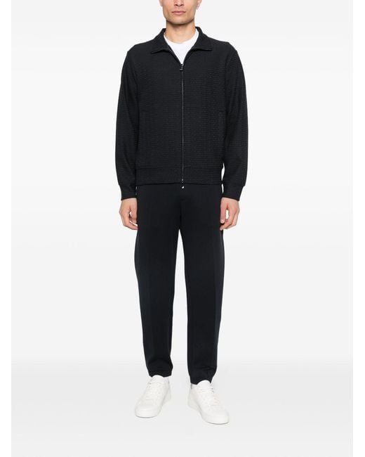 Emporio Armani Black Trousers Polyester for men