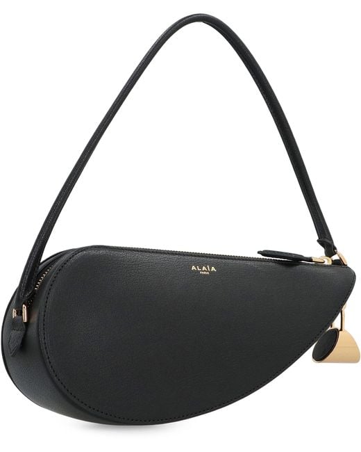 Alaïa Black Le Demi-Coeur Leather Shoulder Bag Goatskin Handbags