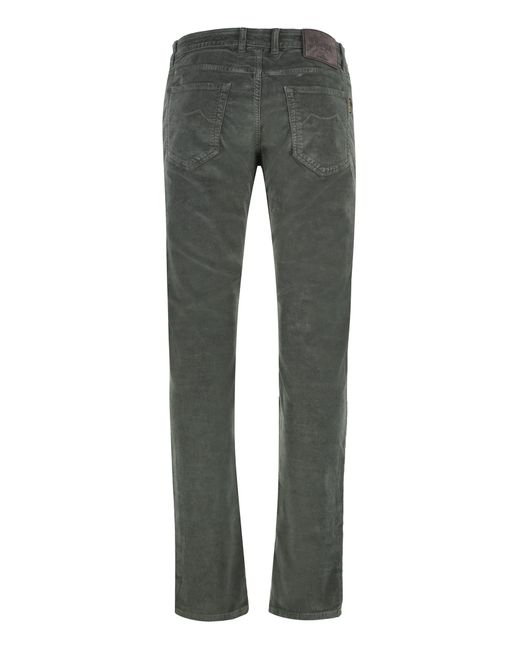 Moorer Gray Credi Corduroy Trousers for men