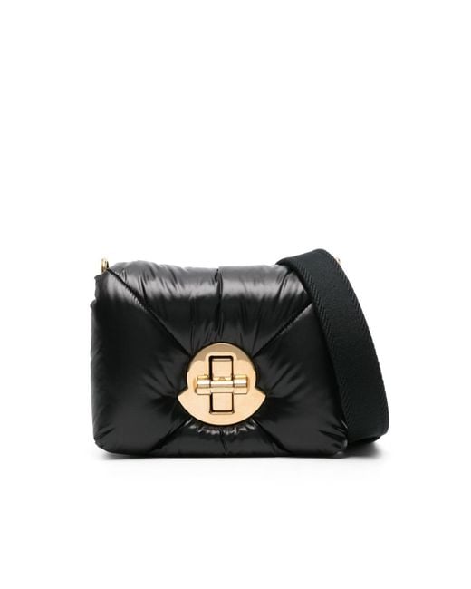 Moncler Black Puf Twist-Lock Mini Crossbody Bag