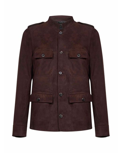 Prada Brown Coffee Suede Jacket for men