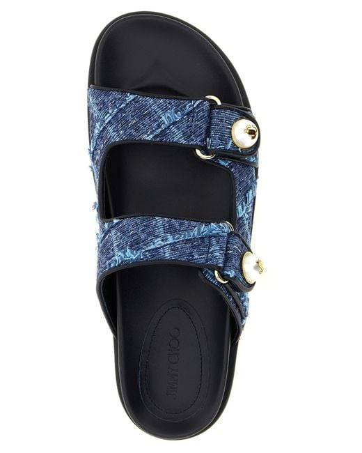 Jimmy Choo Blue 'Fayence' Sandals