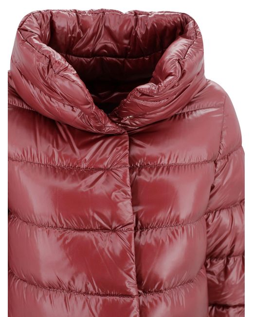 Herno Red Shiny Short Down Jacket