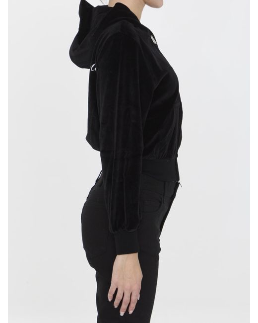Balenciaga Black Shrunk Zip-up Hoodie
