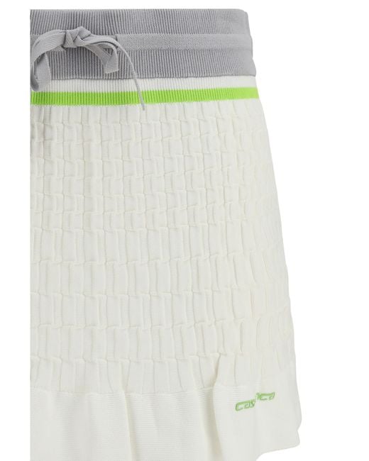 Casablanca White Tennis Mini Skirt Cotton