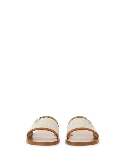 Bally Brown Slide Sandal Sollie Calf