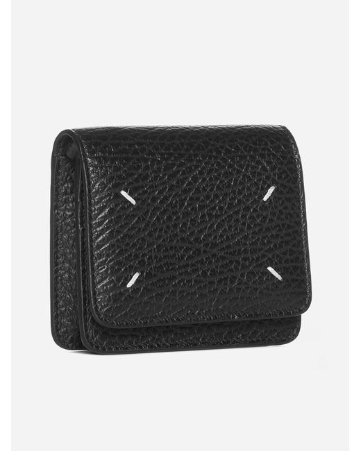 Maison Margiela Black Small Leather Chain Wallet Bag