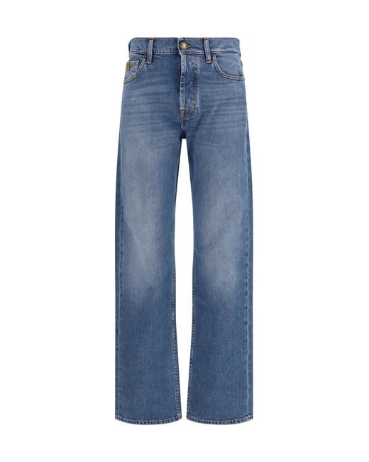 Jacob Cohen Blue Claire Mid-Rise Straight Jeans Cotton