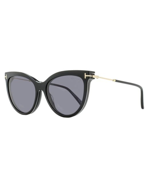 Tom Ford Black Magnetic Clip-On Eyeglasses Tf5994-B 001- 56Mm Ft5994 Plastic (Acetate)/Metal